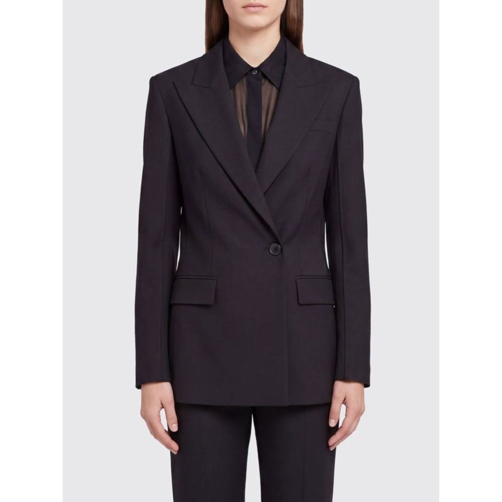 Erika Cavallini Double-Breasted Wool-Blend Blazer With Peak Lapels